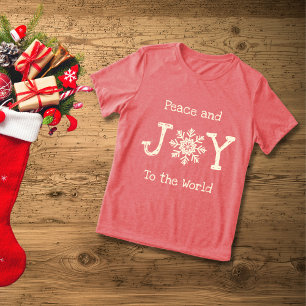 Frieden und Freude an der Schneeflocke der Welt Tri-Blend Shirt