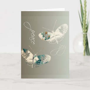 Frieden und Freude Butterflies Feiertagskarte