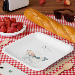 Frieden und Freude Butterfly Pappteller
