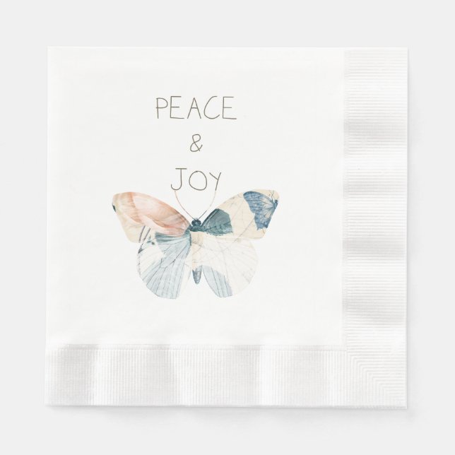 Frieden und Freude Butterfly Serviette (Vorderseite)