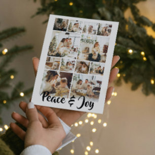 Frieden und Freude Foto Weihnachten Personalisiert