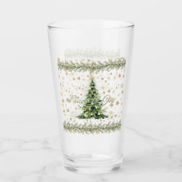 Frieden und Freude Grüner Weihnachtsbaum Glas