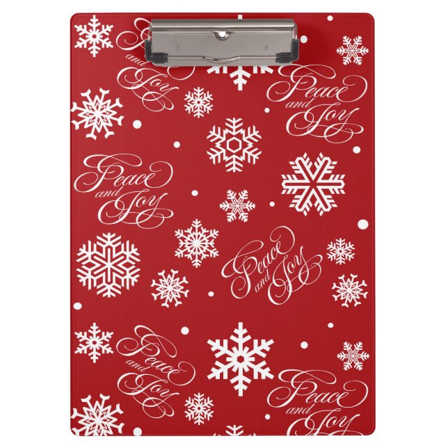Frieden und Freude Klemmbrett (Vorderseite)