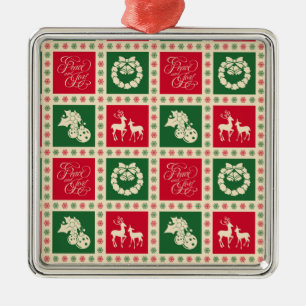 Frieden und Freude Ornament Aus Metall