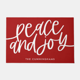 Frieden und Freude Roter Feiertag Weihnachten Fußmatte