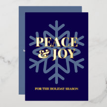 Frieden und Freude Schneeflocken-Typografie