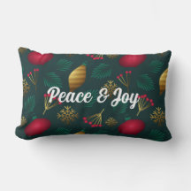 Frieden Und Freude Weihnachts-Rücken Kissen