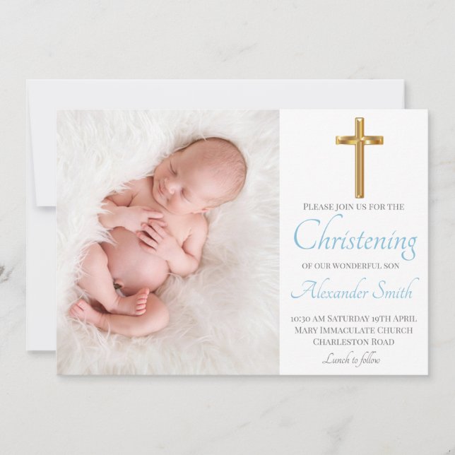 Frieden und freudige Taufe Einladung (Vorderseite)