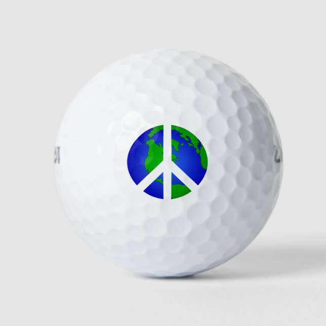 Frieden und Frieden Golfball (Vorderseite)