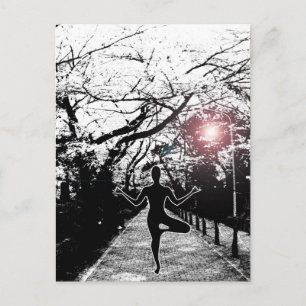 Frieden und Gleichgewicht - Yoga Postkarte