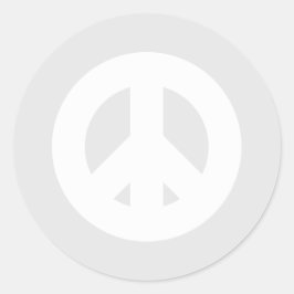 Frieden und guter Wille, ein moderner Minimalistis Runder Aufkleber