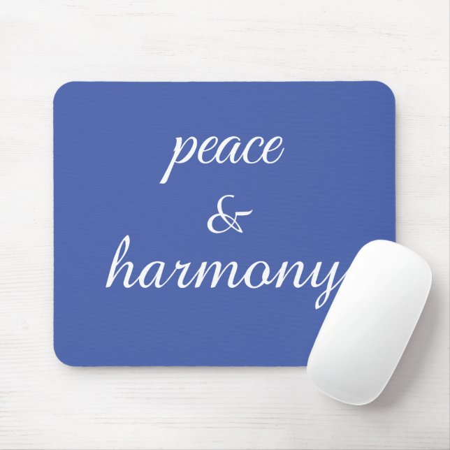 Frieden und Harmonie in Blau & Weiß Mousepad (Mit Mouse)