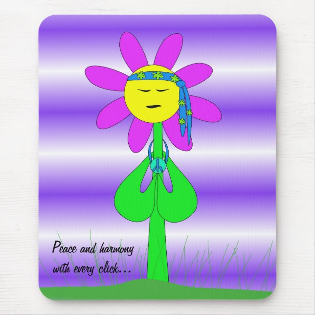 Frieden und Harmonie mit jedem Klicken Mousepad (Vorne)