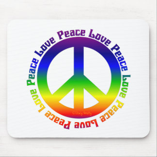 Frieden und Liebe allumherum Mousepad