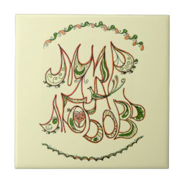 "Frieden und Liebe" (auf Russisch) Fliese