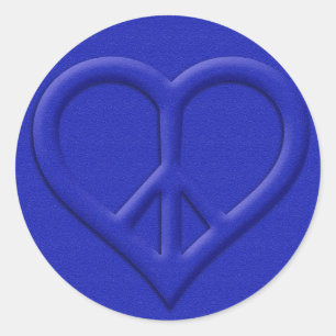 Frieden-und-Liebe-Aufkleber Runder Aufkleber