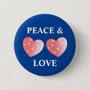 Frieden und Liebe Button