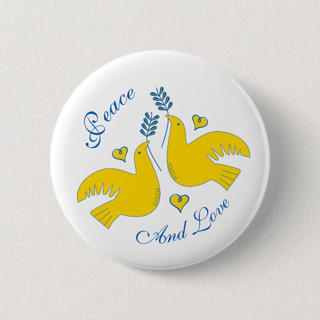 Frieden und Liebe Button (Vorderseite)