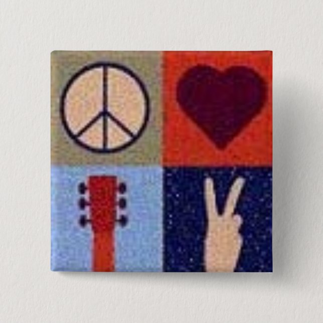 Frieden und Liebe Button (Vorderseite)