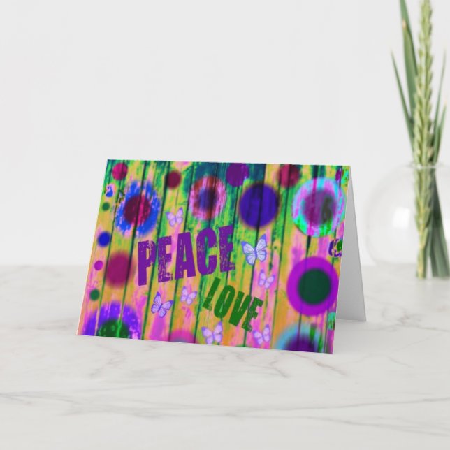 Frieden und Liebe Feiertagskarte (Vorderseite)