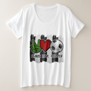 Frieden und Liebe Große Größe T-Shirt