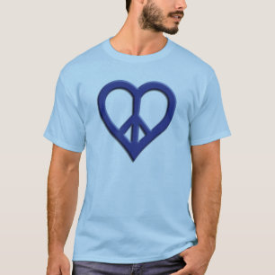 Frieden und Liebe Grundlegender T - Shirt