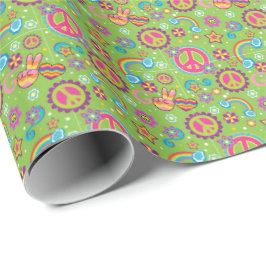 Frieden und Liebe, Hippie Wrapping Paper Geschenkpapier