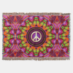Frieden und Liebe Homely Hippie Decke
