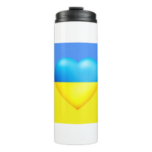 Frieden und Liebe in der Ukraine_ Thermosbecher
