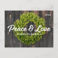 Frieden und Liebe Land Rustikales Kiefernwald