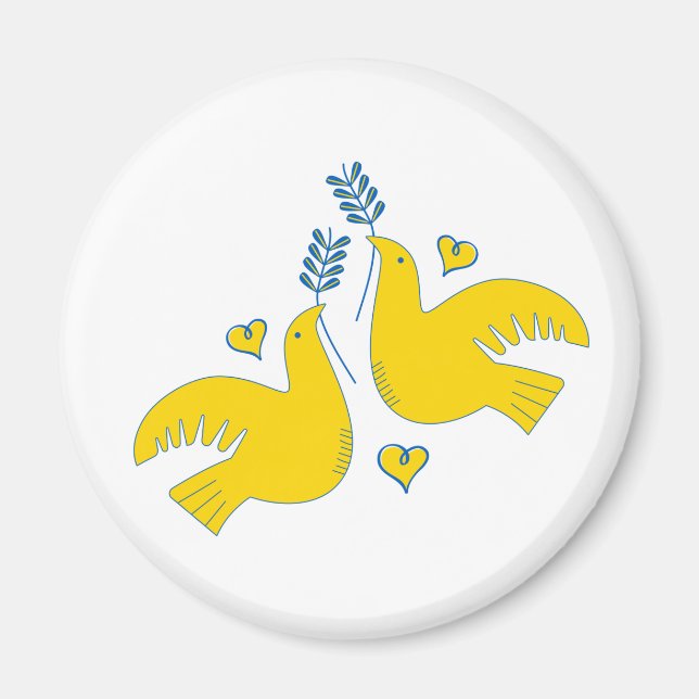Frieden und Liebe Magnet (Vorne)