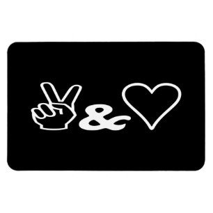 Frieden und Liebe Magnet