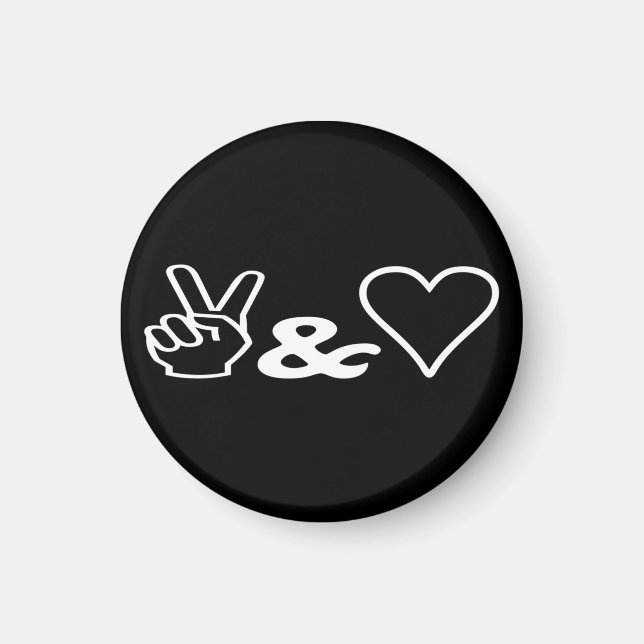 Frieden und Liebe Magnet (Vorne)