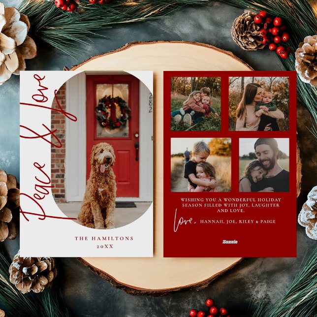 Frieden und Liebe Moderne Minimalistische Karte Bo (Von Creator hochgeladen)