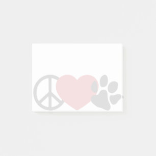 Frieden und Liebe Post-it Klebezettel