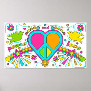 Frieden und Liebe Poster