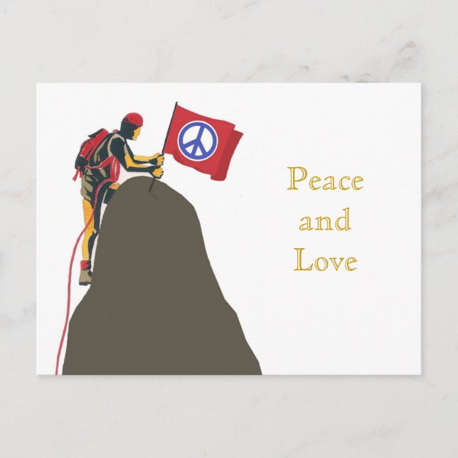 Frieden und Liebe Postkarte (Vorderseite)
