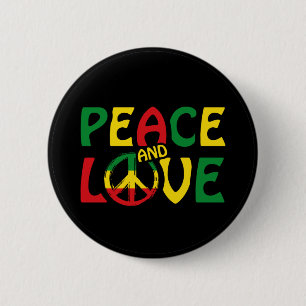 FRIEDEN und LIEBE, Reggae-Stil Button
