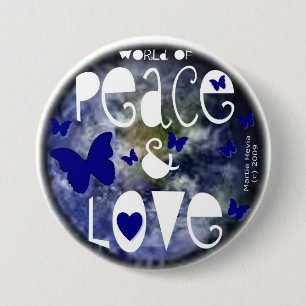 Frieden und Liebe - Schaltfläche Button