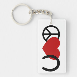 Frieden und Liebe Schlüsselanhänger