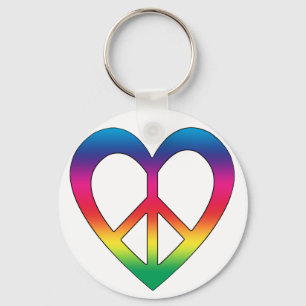 Frieden und Liebe Schlüsselanhänger