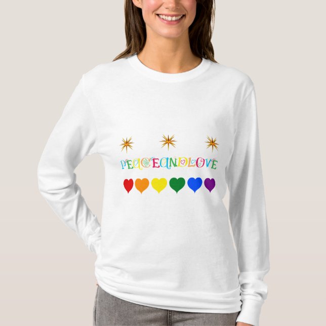 Frieden und Liebe T-Shirt (Vorderseite)
