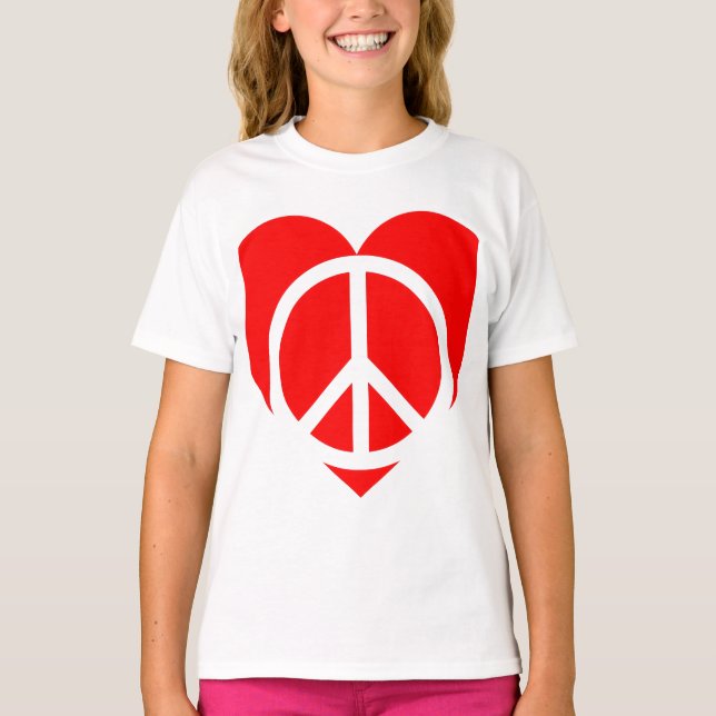 Frieden und Liebe T-Shirt (Vorderseite)