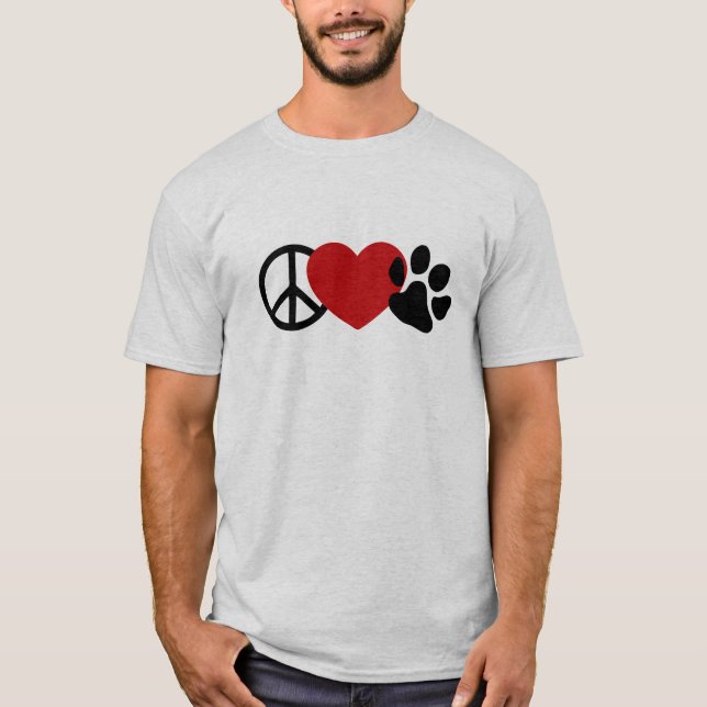 Frieden und Liebe T-Shirt (Vorderseite)