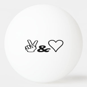 Frieden und Liebe Tischtennisball
