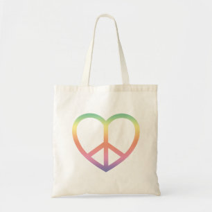 Frieden und Liebe Tote Tasche