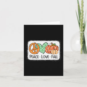 Frieden und Liebe und Fall Pumpkin Autum glücklich Karte