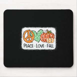 Frieden und Liebe und Fall Pumpkin Autum glücklich Mousepad