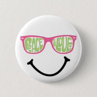 Frieden und Liebe und Glück Button
