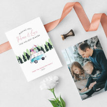 Frieden und Liebe Vintag Van Christmas Foto